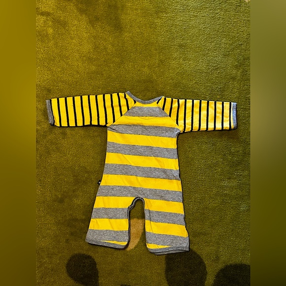 TOOBYDOO Kingsman Body Jumpsuit, Signature Stripes 0-3 Months - Picture 4 of 6